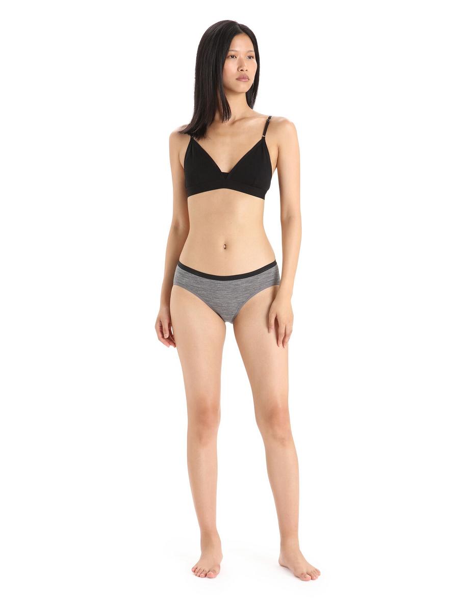 Gritstone Heather Icebreaker Merino Siren Hipkini Briefs Women's Underwear | AU 1728RVDW